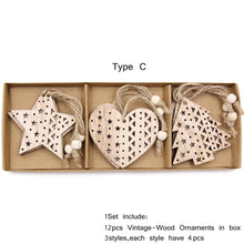 Load image into Gallery viewer, 12 DIY Snowflake Wooden Ornaments