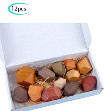 Load image into Gallery viewer, Hot Wooden Rocks Stones Wood Balancing Stacked Stone Baby Building Block Montessori Toys Block Colored Stone Kids Toys