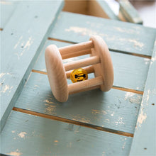 Load image into Gallery viewer, Montessori Baby Wooden Rattles & Rolling Bell