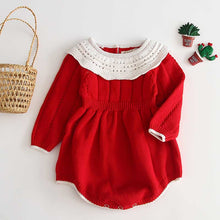 Load image into Gallery viewer, Baby Knitted Winter Romper