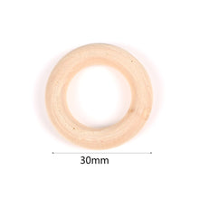 Load image into Gallery viewer, Natural Wooden Teething Round Ring Wood Lead-Free Beads For Jewelry Making DIY Handmade Accessories