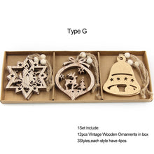 Load image into Gallery viewer, 12 DIY Snowflake Wooden Ornaments