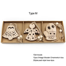 Load image into Gallery viewer, 12 DIY Snowflake Wooden Ornaments