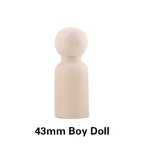 Load image into Gallery viewer, 10 Blank Wooden Peg Dolls