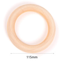 Load image into Gallery viewer, Natural Wooden Teething Round Ring Wood Lead-Free Beads For Jewelry Making DIY Handmade Accessories