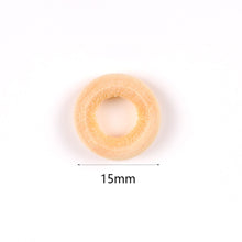 Load image into Gallery viewer, Natural Wooden Teething Round Ring Wood Lead-Free Beads For Jewelry Making DIY Handmade Accessories