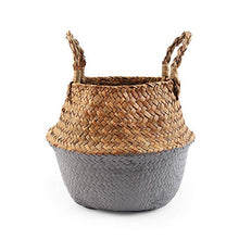 Load image into Gallery viewer, Macrame Tassel Wicker Basket