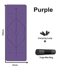 Load image into Gallery viewer, Eco-Friendly Non-Slip TPE Yoga Mat with Carrying Strap & Bag