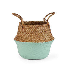 Load image into Gallery viewer, Macrame Tassel Wicker Basket