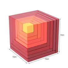 Load image into Gallery viewer, Montessori & Waldorf Assorted Elements Stacking Blocks Fire Water Earth Wind Trees