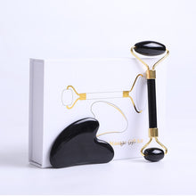 Load image into Gallery viewer, Obsidian Jade Roller, Guasha, Kansa