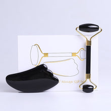 Load image into Gallery viewer, Obsidian Jade Roller, Guasha, Kansa