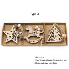Load image into Gallery viewer, 12 DIY Snowflake Wooden Ornaments