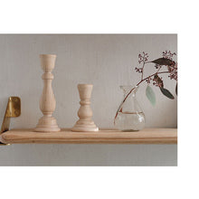 Load image into Gallery viewer, Unfinished Wood Candlestick Holders for Weddings, Crafts and Decor