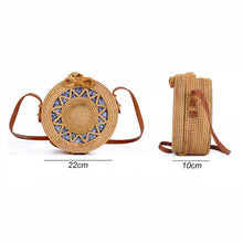Load image into Gallery viewer, Woven Straw Boho Round Bags