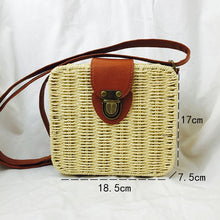 Load image into Gallery viewer, Woven Straw Boho Round Bags