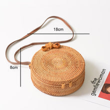 Load image into Gallery viewer, Woven Straw Boho Round Bags