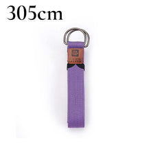 Load image into Gallery viewer, Deluxe extra long cotton yoga strap with D-ring