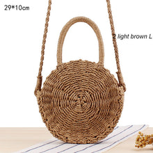 Load image into Gallery viewer, Woven Straw Boho Round Bags