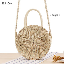 Load image into Gallery viewer, Woven Straw Boho Round Bags