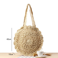 Load image into Gallery viewer, Woven Straw Boho Round Bags