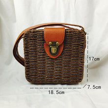 Load image into Gallery viewer, Woven Straw Boho Round Bags