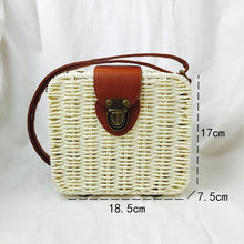Load image into Gallery viewer, Woven Straw Boho Round Bags