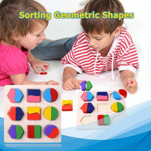 Load image into Gallery viewer, Montessori Toddler 3D Shapes Puzzle Sorting
