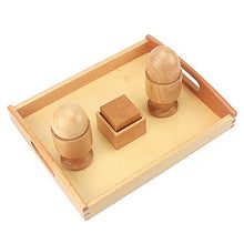 Load image into Gallery viewer, Montessori Baby Wooden Grasping Egg Cup Square Box Gift Set