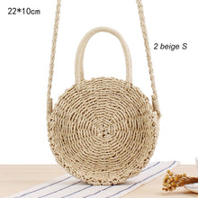 Load image into Gallery viewer, Woven Straw Boho Round Bags