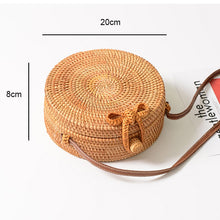 Load image into Gallery viewer, Woven Straw Boho Round Bags