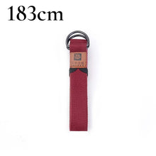 Load image into Gallery viewer, Deluxe extra long cotton yoga strap with D-ring