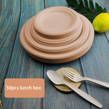 Load image into Gallery viewer, 50PCS 6/7/9in Biodegradable Compostable Paper Plates