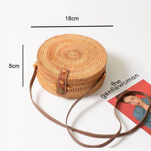 Load image into Gallery viewer, Woven Straw Boho Round Bags