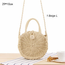 Load image into Gallery viewer, Woven Straw Boho Round Bags