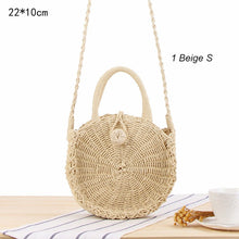 Load image into Gallery viewer, Woven Straw Boho Round Bags