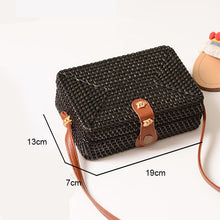 Load image into Gallery viewer, Woven Straw Boho Round Bags