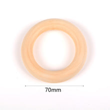 Load image into Gallery viewer, Natural Wooden Teething Round Ring Wood Lead-Free Beads For Jewelry Making DIY Handmade Accessories