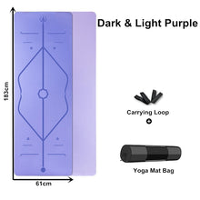 Load image into Gallery viewer, Eco-Friendly Non-Slip TPE Yoga Mat with Carrying Strap & Bag