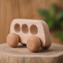 Load image into Gallery viewer, Montessori Wooden Cars for Play and Baby Teething