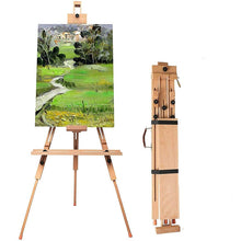 Load image into Gallery viewer, Solid Beech Wood Portable Tripod Painting Easel for Artists