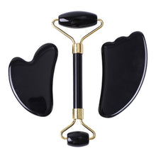 Load image into Gallery viewer, Obsidian Jade Roller, Guasha, Kansa
