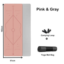 Load image into Gallery viewer, Eco-Friendly Non-Slip TPE Yoga Mat with Carrying Strap & Bag