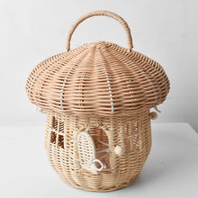 Load image into Gallery viewer, Mushroom Woven Handbag - Portable Play House