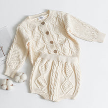 Load image into Gallery viewer, Matching Warm Winter Knit Sweater and Bloomers for Baby