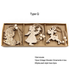 Load image into Gallery viewer, 12 DIY Snowflake Wooden Ornaments