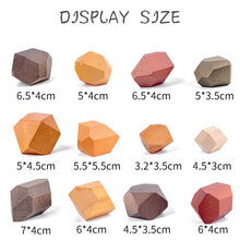 Load image into Gallery viewer, Hot Wooden Rocks Stones Wood Balancing Stacked Stone Baby Building Block Montessori Toys Block Colored Stone Kids Toys