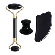 Load image into Gallery viewer, Obsidian Jade Roller, Guasha, Kansa