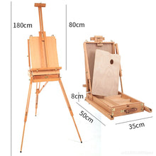 Load image into Gallery viewer, French Sketchbox Easel Folding Portable Wooden French Easel Stand Durable Artist Painters Tripod Art Easel for Artists Painters