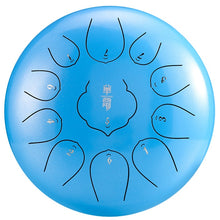 Load image into Gallery viewer, 12 Inch 13 Tone Steel Tongue Drum with Bag and Mallets - Handpan Drum